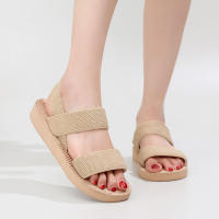 Sandalias Romanas Planas Antideslizantes Y Suaves Para Mujer Casual Playa Bajo Tobillo Moda Zapatos Con Plataforma - details 15