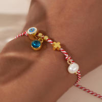 Pulsera Go2boho De Perlas De Agua Dulce Con Ojos Maléficos Cuadrados Y Cilindros Para Mujer Y Hombre Pulsera Clásica De Cadena Unisex - details 2