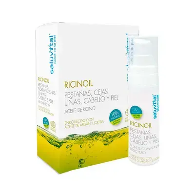 RICINOIL aceite de ricino 100% puro para pestañas, cejas, uñas, cabello y piel BIO 30ml - 1