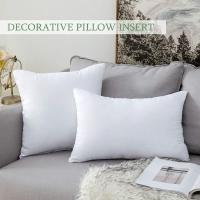 Inyahome Set De Almohadas Rectangulares De Poliéster 100% Para Sofá Y Cama Relleno De Cojines Blanca Tamaño 30x50cm 45x45cm 50x50cm - details 1
