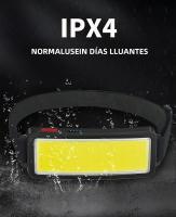 Linterna Frontal LED COB 180° Con 3 Modos Recargable Por USB Lámpara De Cabeza Para Senderismo Y Camping - details 2