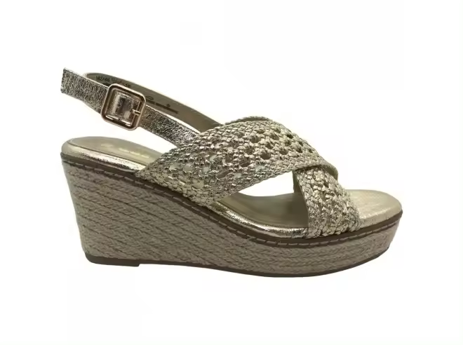Sandalia Cuña Yute Mujer Xti 142746 Oro - 1