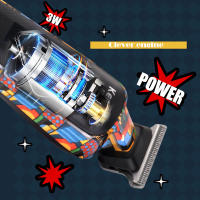 Kemei Afeitadora Eléctrica Para Hombres Trimmer De Pelo Profesional Corte De Barba Máquina De Afeitar Recargable Universal Carbon Steel - details 3