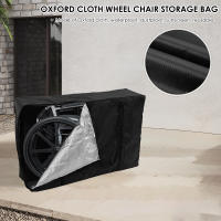 Bolsa De Viaje Para Ruedas Y Silla De Ruedas De Tela Oxford Impermeable Y Resistente Al Desgaste Bolsa Plegable Para Carro De Mano Compatible Con Roolator - details 3