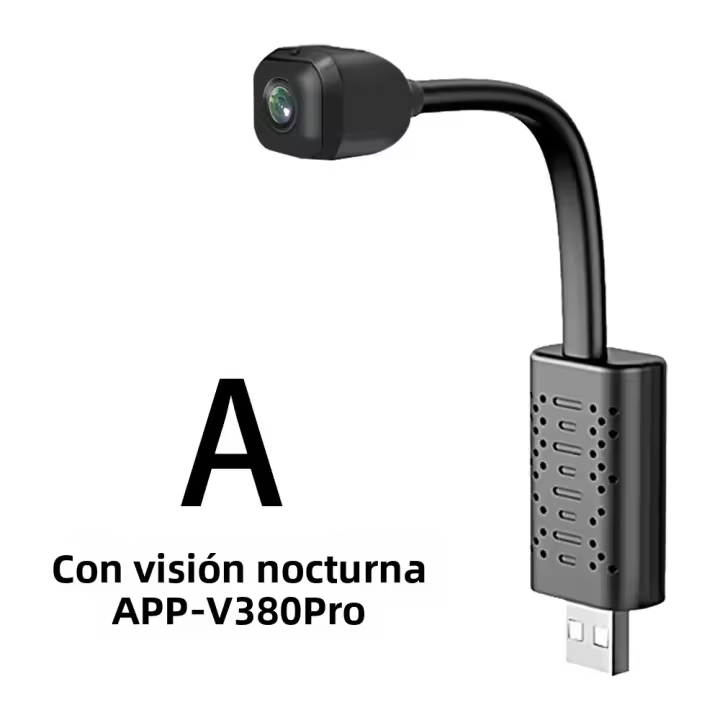 Cámara Mini USB AP Hotspot IP 4MP Con Ángulo De Visión Ultra Ancho De 120° Detección De Movimiento Visión Nocturna Vigilancia De Video Cámara De Seguridad - 1