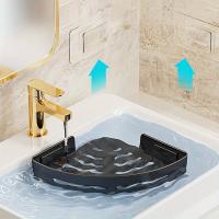 Estante De Esquina Triangular Espacioso Organizador De Baño Duradero Para Shampoo Gel De Ducha Y Cosméticos Instalación Fácil Antideslizante - details 6