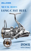 BILLINGS Carrete De Pesca Spinning Serie 8000-14000 Max Drag 20KG Engranaje De Aluminio Potente Para Aguas Dulces Y Saladas - details 0