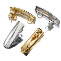 10pcs Pendantes De Estudium En Acero Inoxidable Rectangular Con Base Y Tapón Para Orejas Herramientas Para Joyería DIY - details 21
