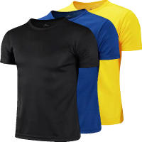 Pack De 3 Camisetas Deportivas Para Hombre Secado Rápido Camisetas De Trabajo Transpirables De Manga Corta Para Correr Y Ejercitarse - details 2
