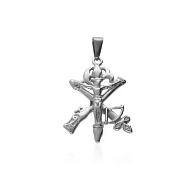 AVANCY - Cruz de la Legión con Cristo en Relieve - Acero 316 L - 1