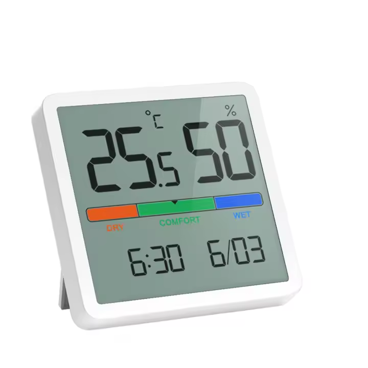 Termómetro Digital de Escritorio con Monitoreo de Temperatura y Humedad - 1