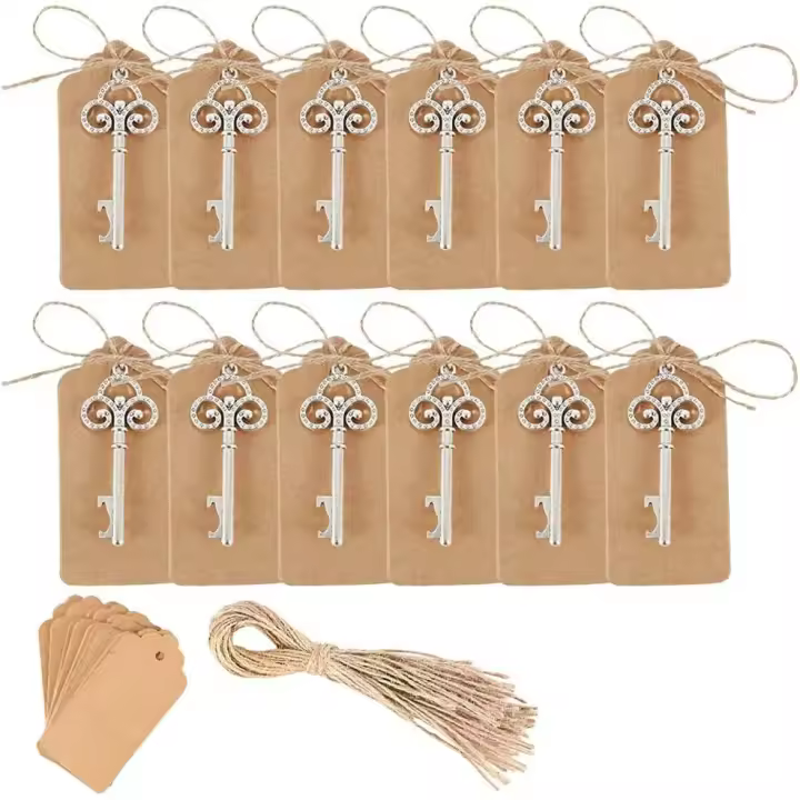 Juego de 50 piezas-Colgante abridor de botellas-Plata Antigua - 1