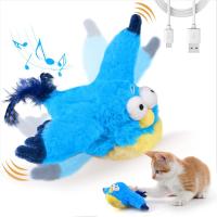 Juguete Interactivo Para Gatos Recargable Con Pájaro Silbante Y Batiente Sin Volar Con Nepote Para Gatos De Interior Juguete De Peluche Activado Al Tocar - details 10