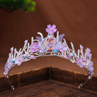 Diadema De Princesa Estilo Oceánico Con Mariposa Y Flores Accesorio Lindo Para El Cabello Para Niñas Adorno De Cabeza En Halloween - details 3
