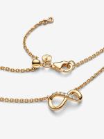 Pandora - Collar with brilliant Infinite Colgante-Baño de Oro de 14 K - details 0
