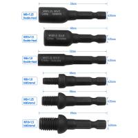 Adaptador De Destornillador Cuadrado Para Tiras Y Tornillos M6 M8 M10 1/4 Abrazadera De Ataque Automático Para Hilo Interno Y Externo Material De Acero Cromo-vanadio - details 1