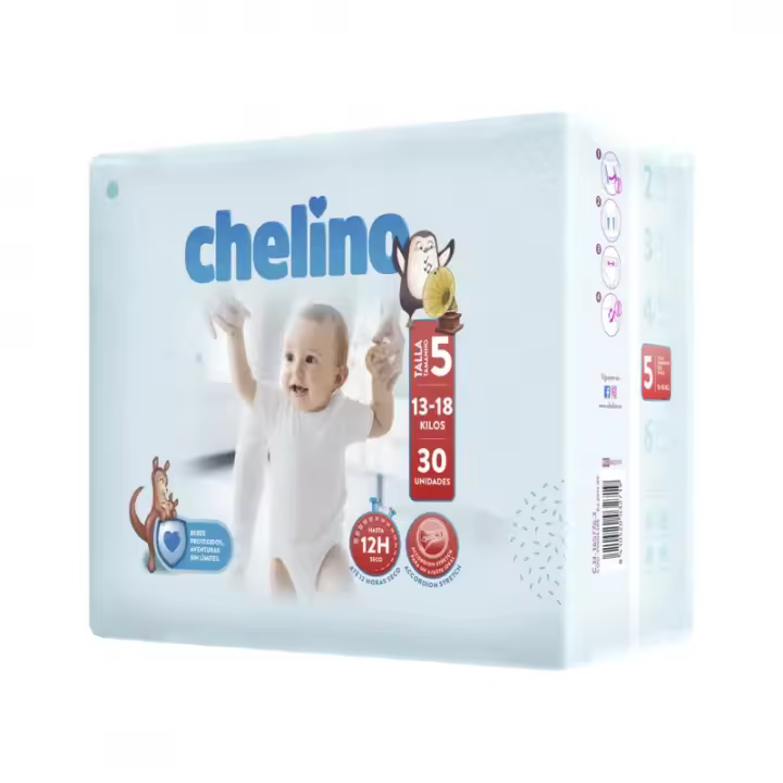 PAÑAL CHELINO LOVE TALLA 5 DE 13 A 18 K 30 U - 1