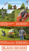 Black & Decker Cortabordes 550W, BESTE628-QS - 28cm | ¡Corte Preciso y Fácil Manejo en tu Jardín! - details 0