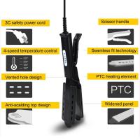 Plancha Para El Cabello PTC Calentamiento 4 Grados De Temperatura Hierro Plano Secado/Desechado Doble Uso Rizador De Cabello - details 7