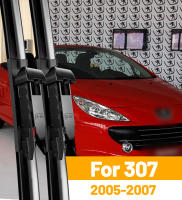 Limpia Parabrisas Delantero Limpia Para Peugeot 307 2005 2006 2007 Ventanilla Ventosa Frontal 28 "+26" Accesorios Negro Resistente Al Calor Y El Frío - details 0