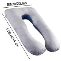 Almohada Multifuncional Para Mujeres Embarazadas Almohada De Lado De Algodón Puro Desmontable Y Lavable Almohada U Para Siesta - details 10