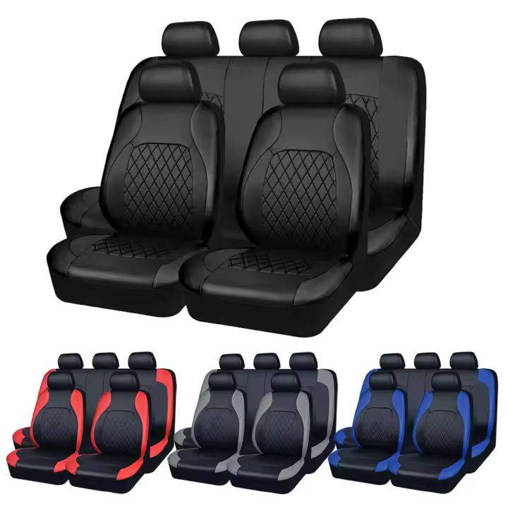 HY Funda De Asiento De Coche Universal De Cuero PU Todas Las Estaciones Impermeable Protector De Asiento Para Sedan SUV Camión Pick-up - 1