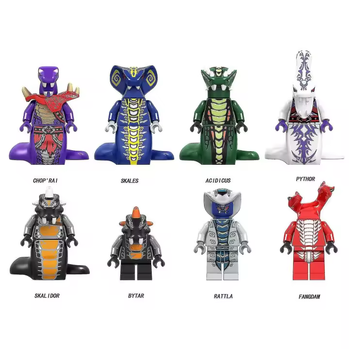 Ninja figuras bloques de construcción Niños juego 4,5 cm conjunto de 8 - 1