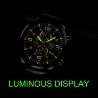 Reloj De Hombre De Acero Inoxidable Con Correa De Cuero Cuarzo Reloj De Pulsera Con Calendario Y Manos Luminosas Reloj Casual Para Hombre - details 7