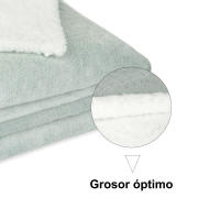 Manta para sofá Invierno y Otro, Cama, Sellón, Manta Reversible de Borreguito y Franela Suave, 100% Poliéster. Disponer 130x160cm - details 2
