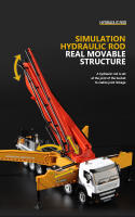 Huina Modelo 1709 Camión De Bombeo De Hormigón De Metal Aleación 1:50 Juguete De Simulación De Rodillo Hydraulico Modelo De Ingeniería De Construcción Diecast Para Niños - details 4