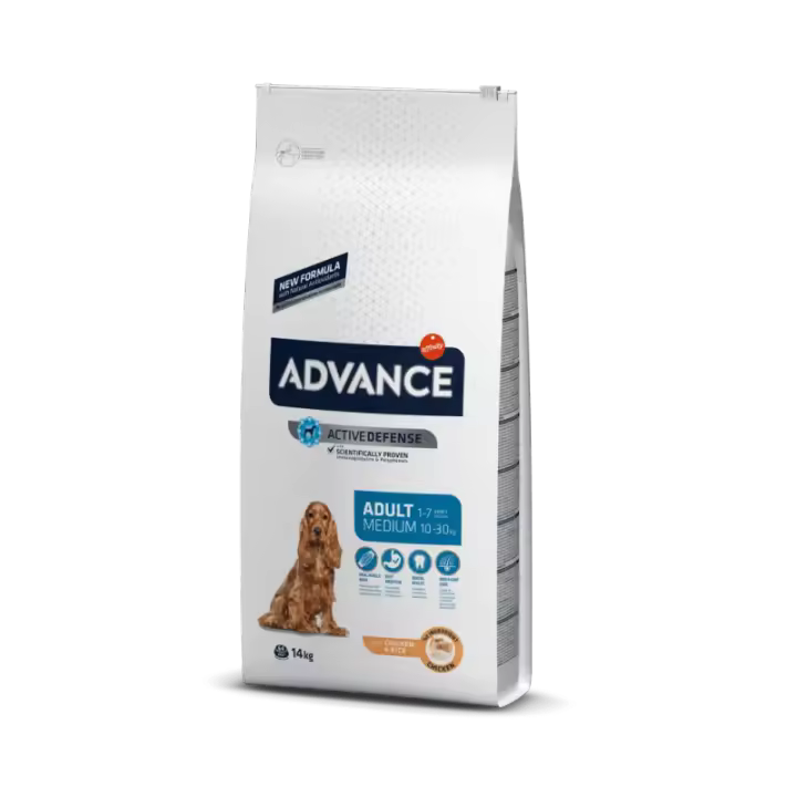 Advance Medium Adult Chicken & Rice 14 Kg Comida Para Perros - 1