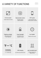 Sensor De Temperatura Y Humedad WiFi Tuya Con Probing Externo Pantalla LCD Monitoreo Remoto APP Termómetro Higrómetro Para Interior Recargable USB - details 1