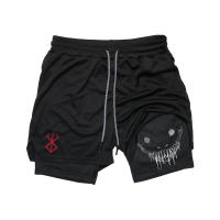 Shorts De Gimnasio Para Hombre Con Estampado De Anime Berserk 2 En 1 Secado Rápido Deporte Yoga Baloncesto Entrenamiento - details 6