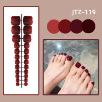 24 Pcs Uñas Postizas Removibles Para Dedos Del Pie En Color Sólido Gloss Fácil De Usar Sin Pegamento Uñas Falsas De Acrílico Para Arte De Uñas - details 12