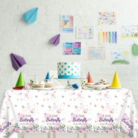 Mantel De Lavanda Light Purple Con Tema De Mariposa Para Decoración De Cumpleaños De Niña Y Baño De Manta De Mesa Moderna De Poliéster/Celulosa - details 2