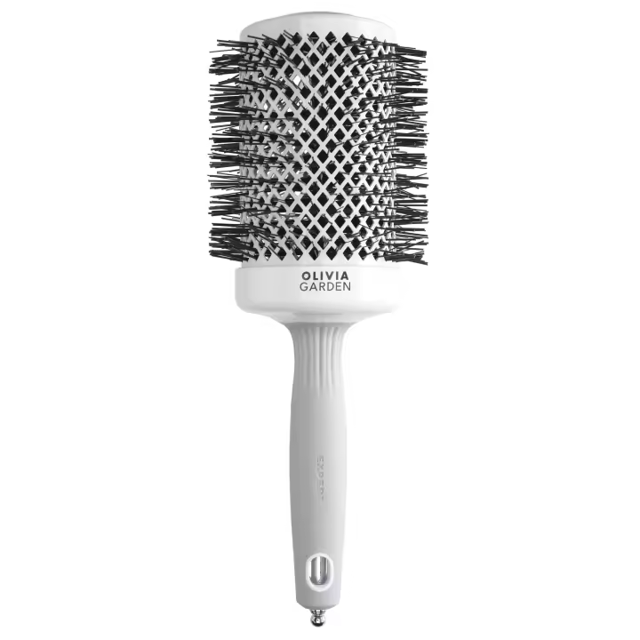 OLIVIA GARDEN  Cepillo Cabello Profesional Ceramic + Ion Round Thermal 65 – Color Blanco - 1