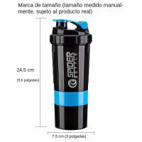 Botella De Ejercicio Para Construir Musculo 3 Capas Mezclador De Proteína De Gran Capacidad Para Deportes Y Fitness Taza De Licuado De Leche Regalo - details 1