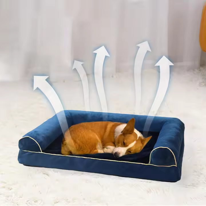 Cama de Mascotas Ortopédica Impermeable Almohada Soporte para Perros Mediu, Cubierta Desmontable y Lavable, Antideslizante - 1
