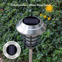 Lámpara Solar Exterior Con 8 LEDs Y Asesoria De Seguridad 3 En 1 Para Jardín Patio Escenario De Paisaje Luz De Mosquitos Resistente Al Agua - details 3