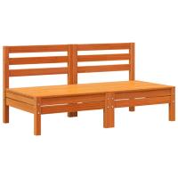 vidaXL Sofá de jardín sin reposabrazos 2 uds madera pino impregnada Marrón cera, Douglas natural, Impregnado natural Conjunto Terraza Muebles Jardín Exterior Juego de Muebles de jardín Mueble Jardín Exterior Muebles de Salon Exterior - details 2