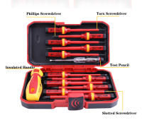Kit De Destornilladores Aislados VDE 1000V 13 Piezas Con Cabezales De Cr-V Magnéticos Para Electricistas Herramienta De Reparación - details 1