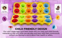Juguete Educativo Montessori Para Niños Caja De Colores Y Formas Con Dinosaurios Juego De Aprendizaje Temprano Para Bebés - details 16