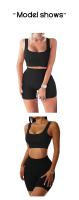 Pantalones De Yoga De Cintura Alta Sin Costuras Tres Cuartos Levantamiento De Caderas Para Mujer Fitness Running Shorts Deportivos - details 6