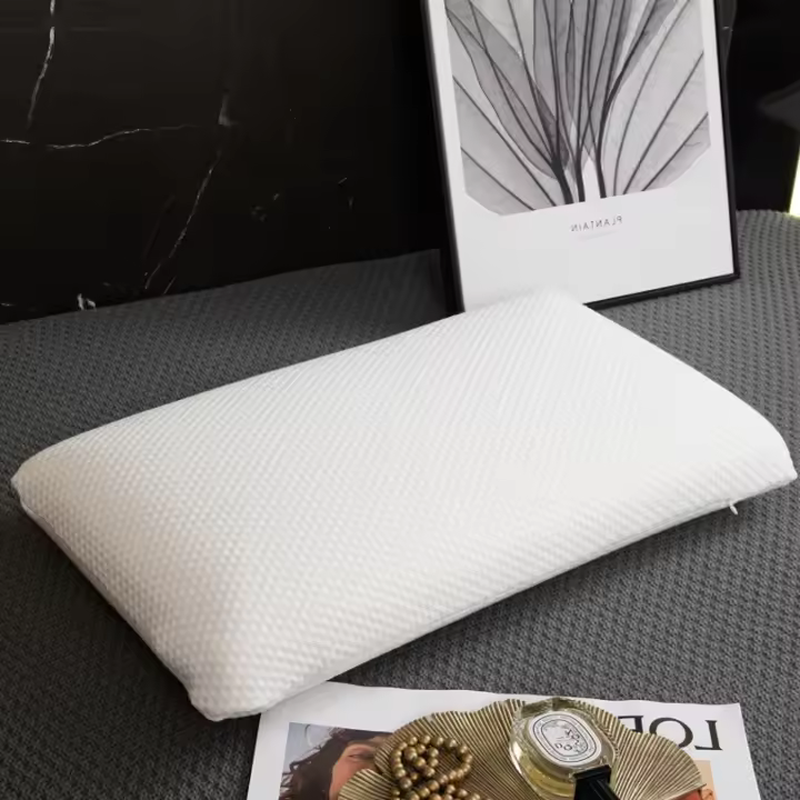 Almohada De Látex Natural Puro 100% Para Alivio De Dolor De Cuello Orthopedic Comfortable Transpirable Cuidado De La Salud Del Cervical Rectangular Para Viaje Y Descanso - 1