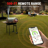 Termómetro De Carne Para Barbacoa Y Grill TempPro I61 Inalámbrico De Acero Inoxidable Impermeable Con Conexión Bluetooth a APP Medición De Alimentos Hasta 500ft - details 1