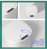 Bandeja Eléctrica Impermeable De 12L Blanco Para Cocina Y Baño Con Sensor Inteligente Recipiente De Basura Automático - details 3