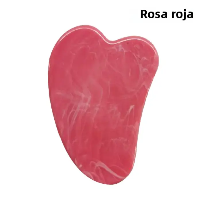 Piedra De Masaje De Cuarzo Rosa Natural Gua Sha Para Rostro Y Cuello Herramienta De Cuidado De La Piel Lifting Y Eliminador De Arrugas - 1