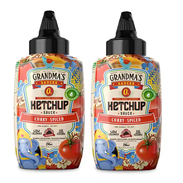 Salsa Ketchup Curry Spiced Max Protein - Ideal para Carnes y Verduras - 1