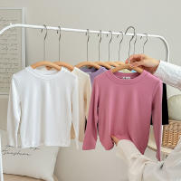 Camiseta De Algodón Para Niños Y Niñas Con Manga Larga En 9 Colores Estilo Casual Solido Base Coat Ropa De Ocio Unisex - details 14