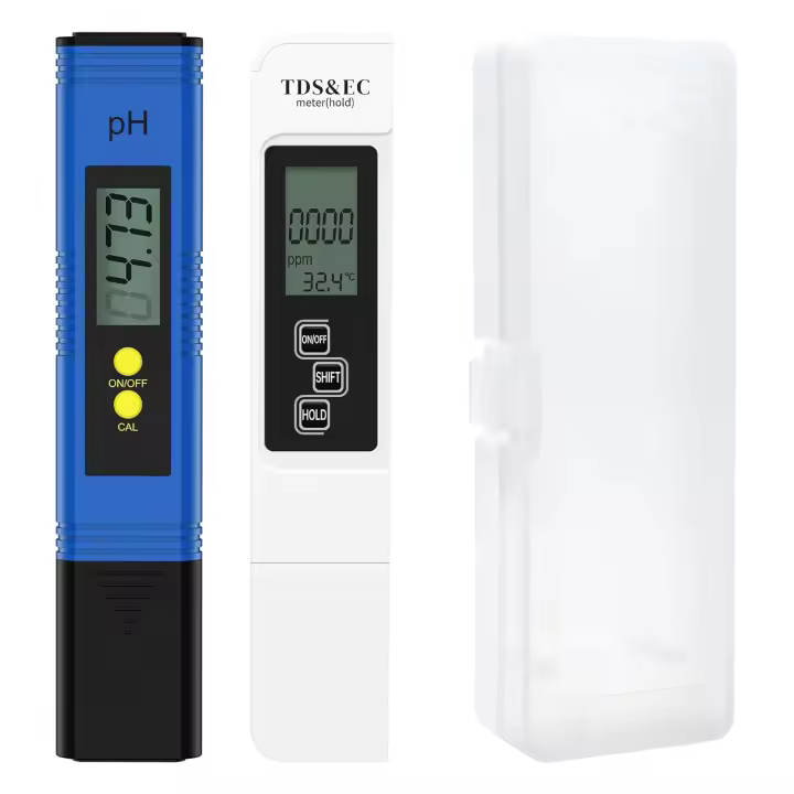 MEDIDOR DE CALIDAD DEL AGUA, , Combo de Medidor Digital de TDS+EC, Medidor PH, Medidor de Prueba de Alta Precisión de TDS, Pantalla LCD, para Piscinas, Acuarios - 1